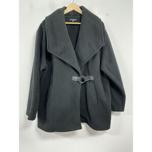 Womans Excellent Condition Ellen Reyes Woman Winter Coat 3X Black